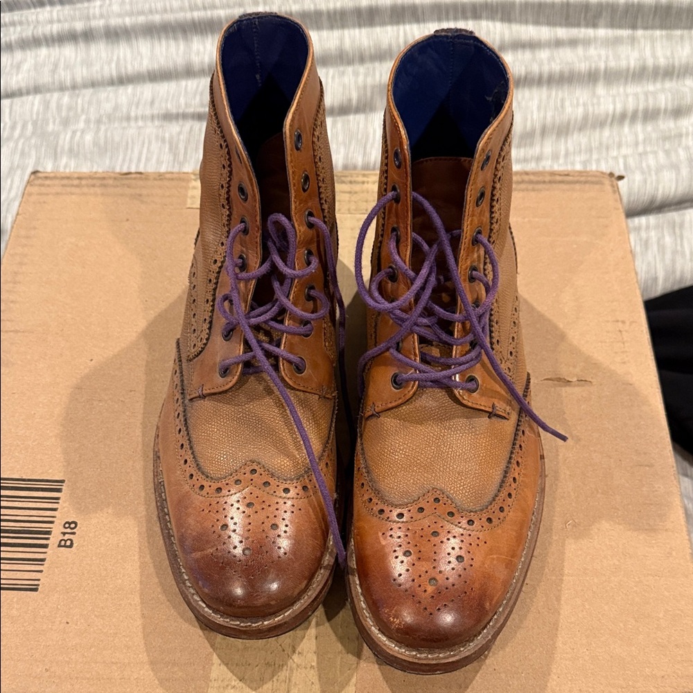 Ted Baker Brown Leather Brogue Boots